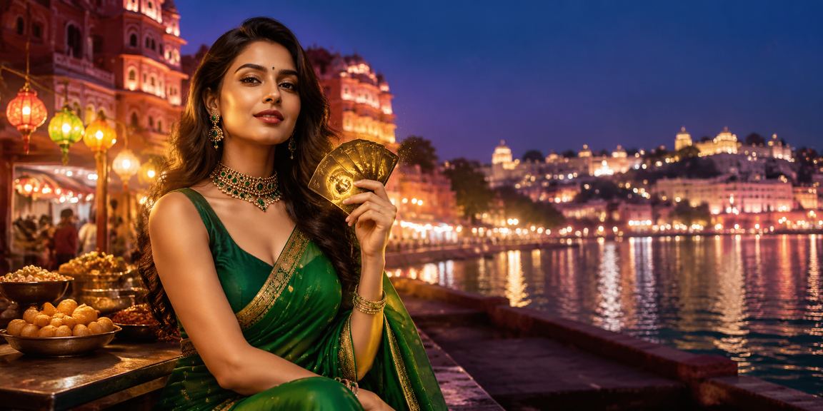 Popular Teen Patti card game played by Indian players in traditional attire